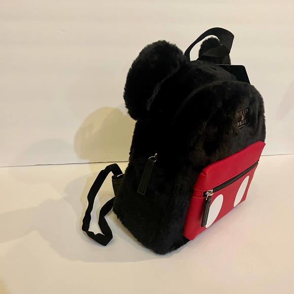 NFS. RARE NWT Plush Fur Mickey Mouse backpack. Disney BioWorld. - Picture 6 of 10